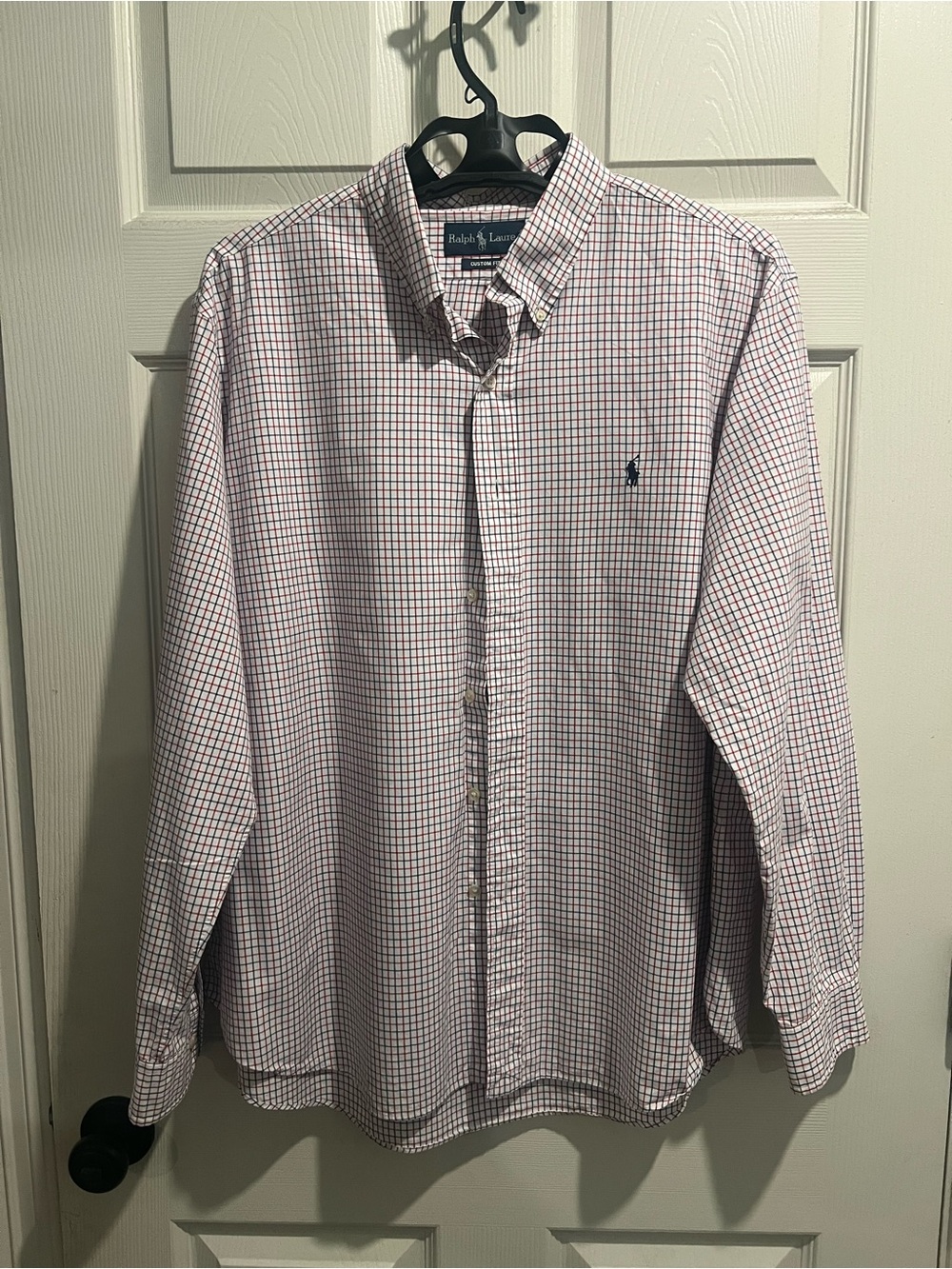Polo by Ralph Lauren White Shirt with Red & Blue Check